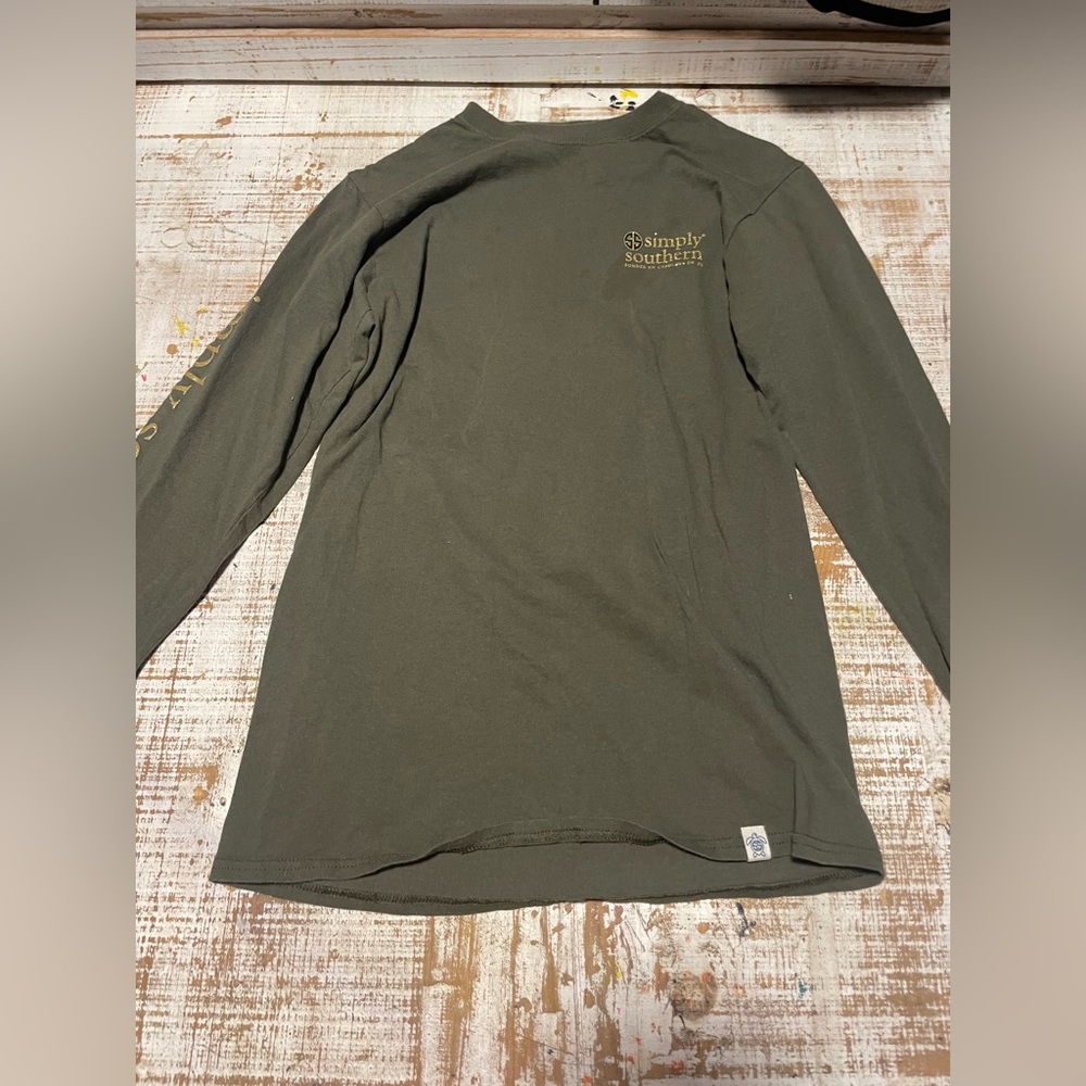 Green simply southern long sleeve shirt
